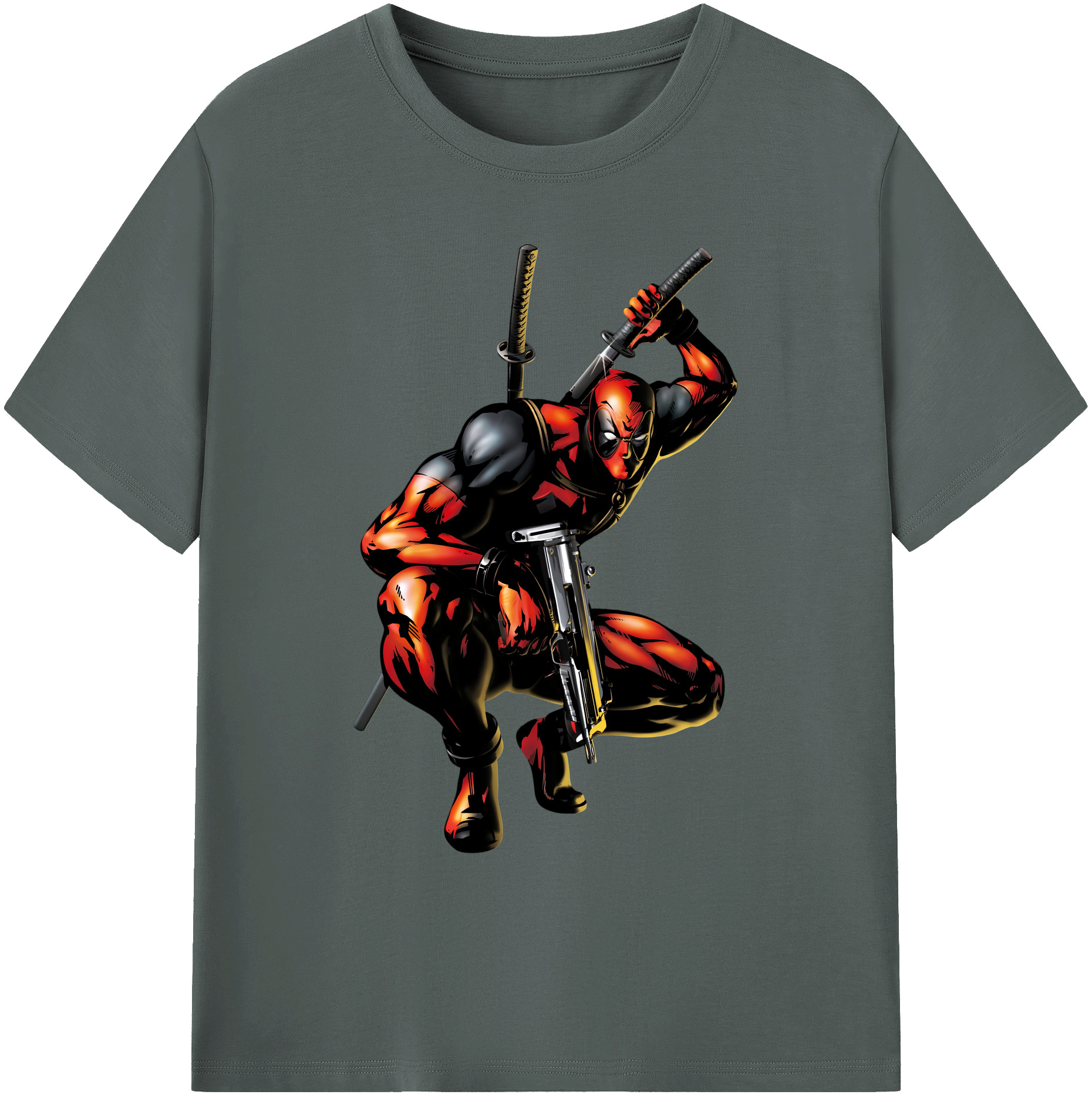 （画像用） Deadpool デッドプール 綿100％ メンズ半袖Tシャツ｜肌触りやわらか＆通気性